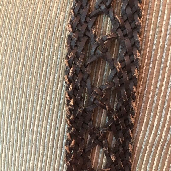 Vintage Miss Selfridge Boho Weaved Leather Belt - Picture 6 of 6